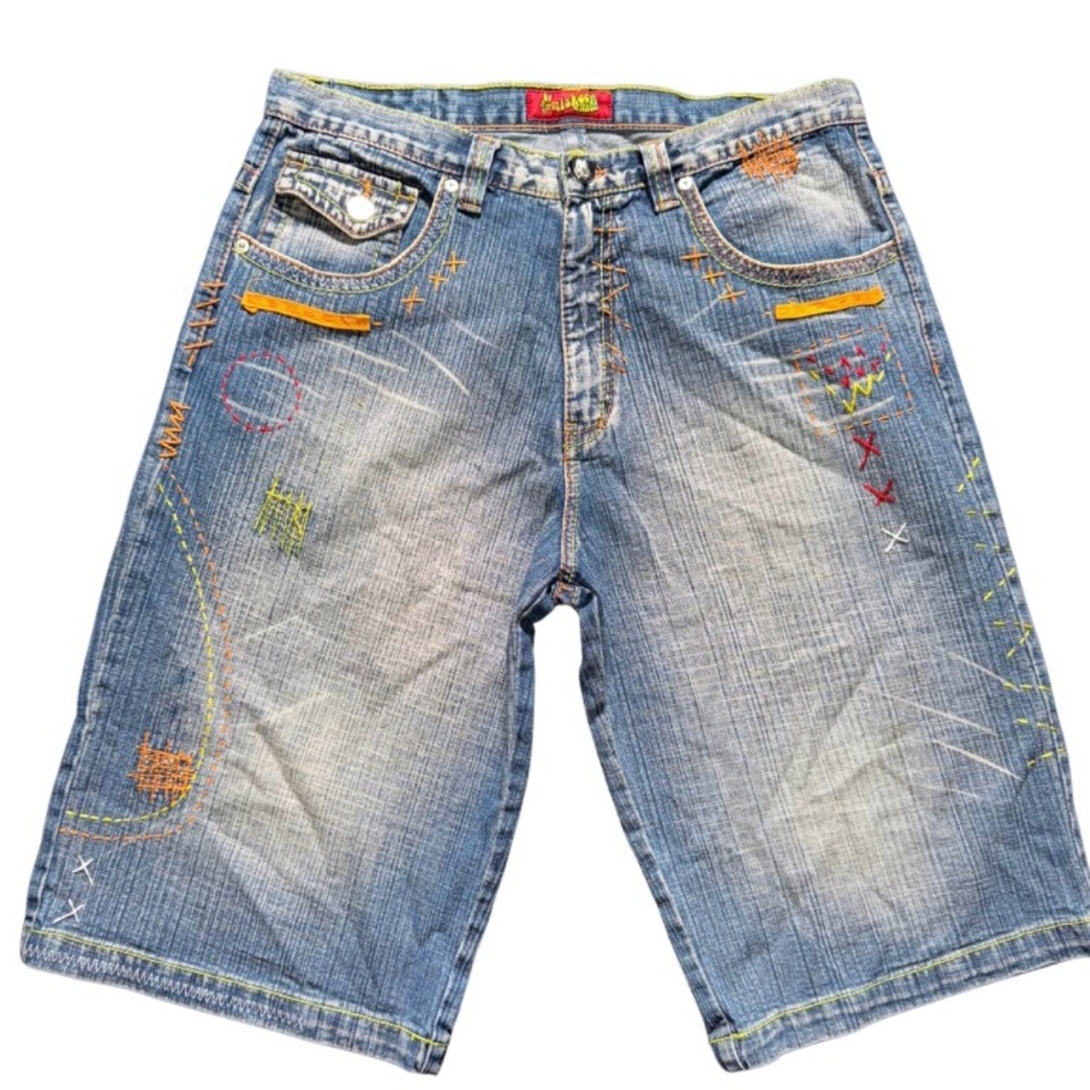 Miskeen Embroidered Denim Shorts